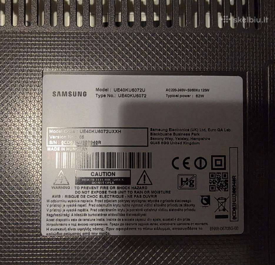 Samsung Ue40ku6072 Smart televizorius - nuotraukos Nr. 5