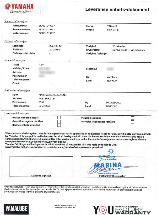 Valties variklis Yamaha F9.9 Hmh1 Sport, 2022 m. - nuotraukos Nr. 17