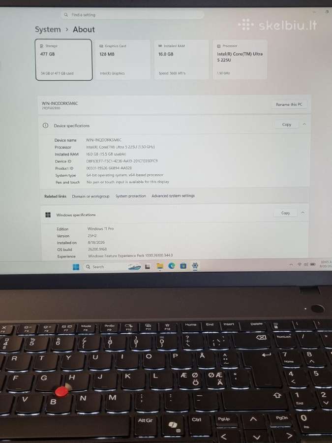 Lenovo Thinkpad T16 Gen4 - nuotraukos Nr. 10
