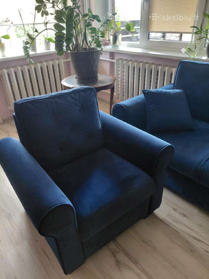 Sofa lova + fotelis - nuotraukos Nr. 3