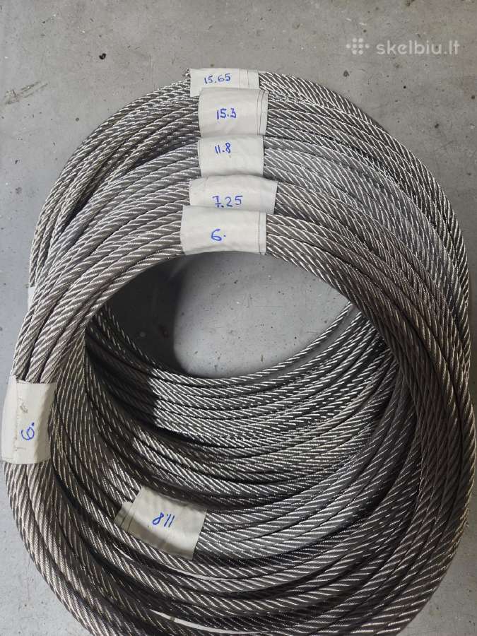 Nerūdijančio plieno trosas 5mm - nuotraukos Nr. 2