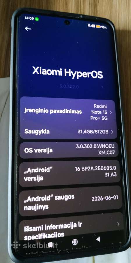 Xiaomi Redmi Note 13 Pro Plius + 5G 12/512gb - nuotraukos Nr. 5