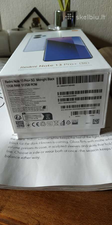 Xiaomi Redmi Note 13 Pro Plius + 5G 12/512gb - nuotraukos Nr. 2