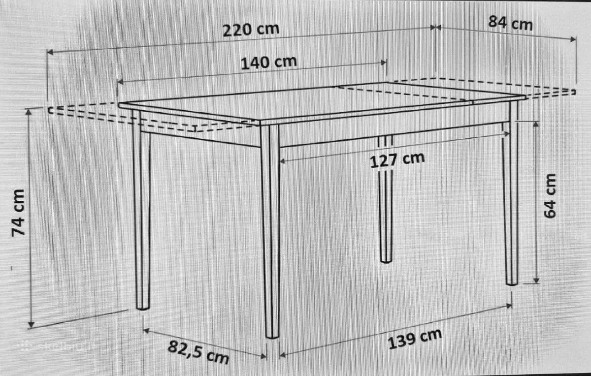 Ikea Bjursta Ištraukiamas stalas ir 4 kėdės - nuotraukos Nr. 2