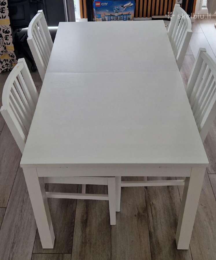 Ikea Bjursta Ištraukiamas stalas ir 4 kėdės - nuotraukos Nr. 6