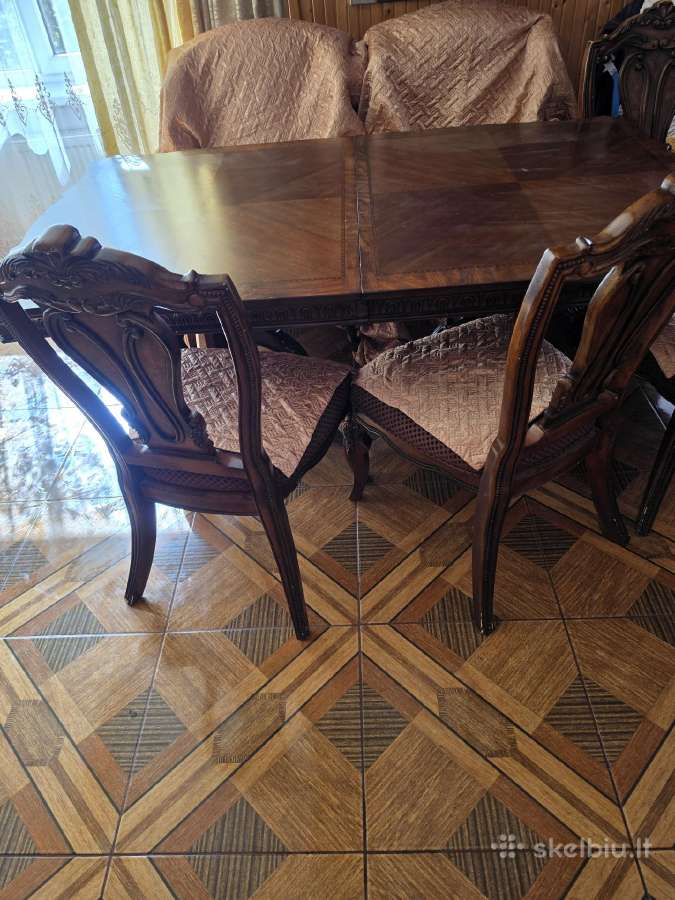 Parduodu Antikvarinį Stalą Su Kėdėm 1200€ - nuotraukos Nr. 2