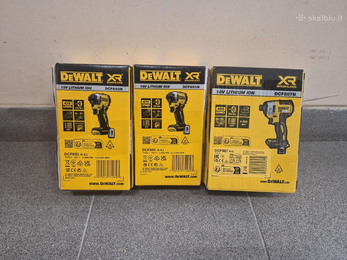 Dewalt suktuvai Dcf850n- Dcf887n Nauji - nuotraukos Nr. 2