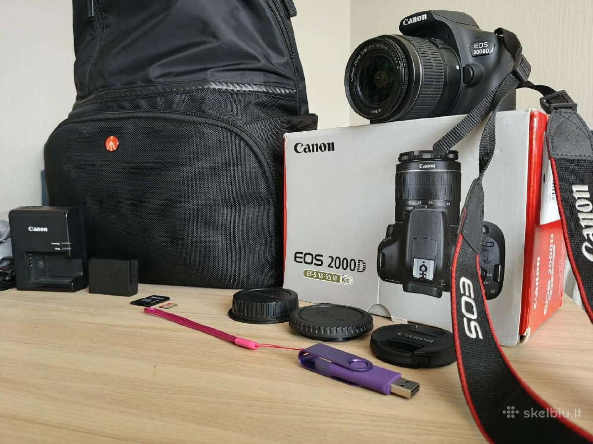 Canon EOS 2000d Su nauja Manfrotto kuprine. - nuotraukos Nr. 17