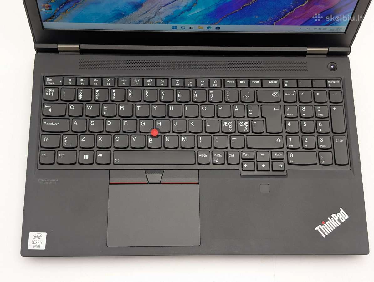 Lenovo Thinkpad P15 i7-10875h 32gb 1tb SSD 15.6 - nuotraukos Nr. 4