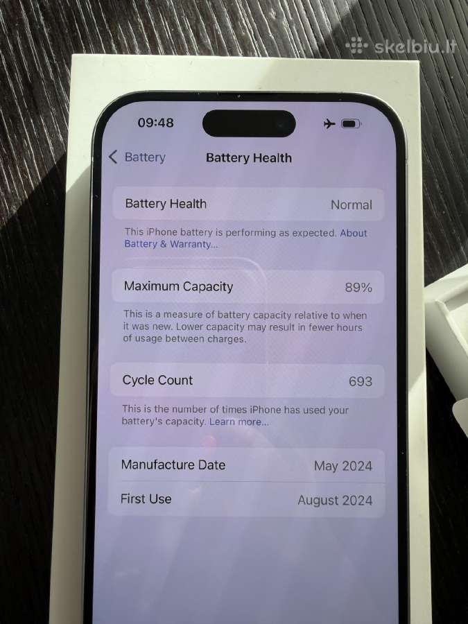 iPhone 15 pro 256 GB White Titanium - nuotraukos Nr. 2