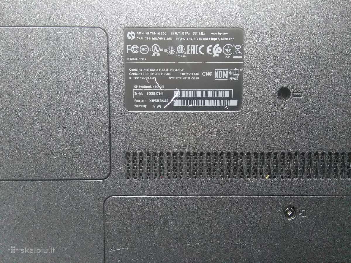 Planšetinis kompiuteris Probook Hp450 G3 - nuotraukos Nr. 3