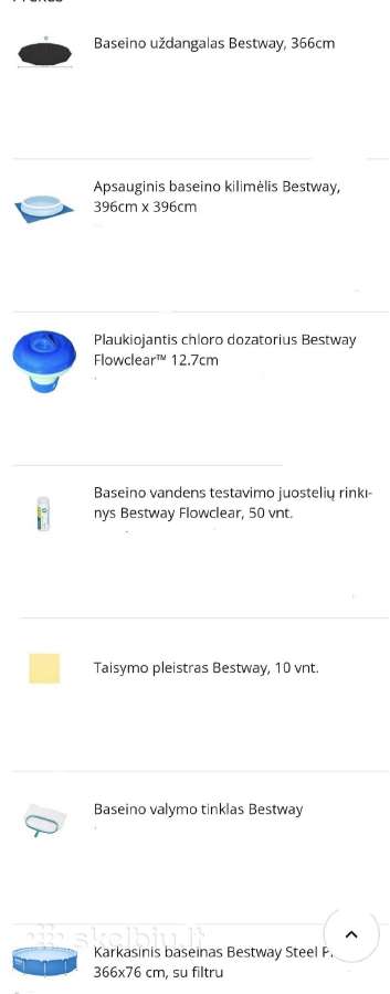 Karkasinis baseinas Bestway Steel Pro 366x76 cm - nuotraukos Nr. 11