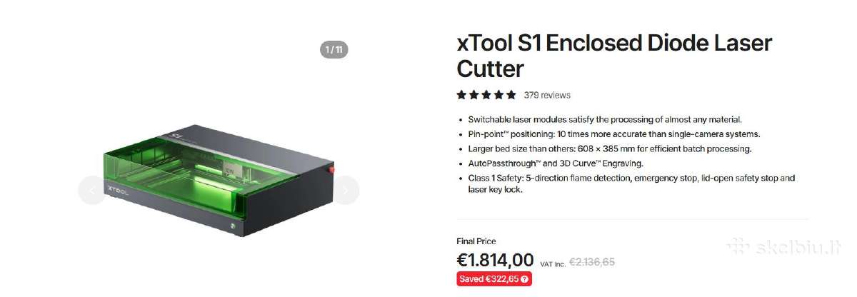 Xtool S1 40w lazeris - nuotraukos Nr. 3