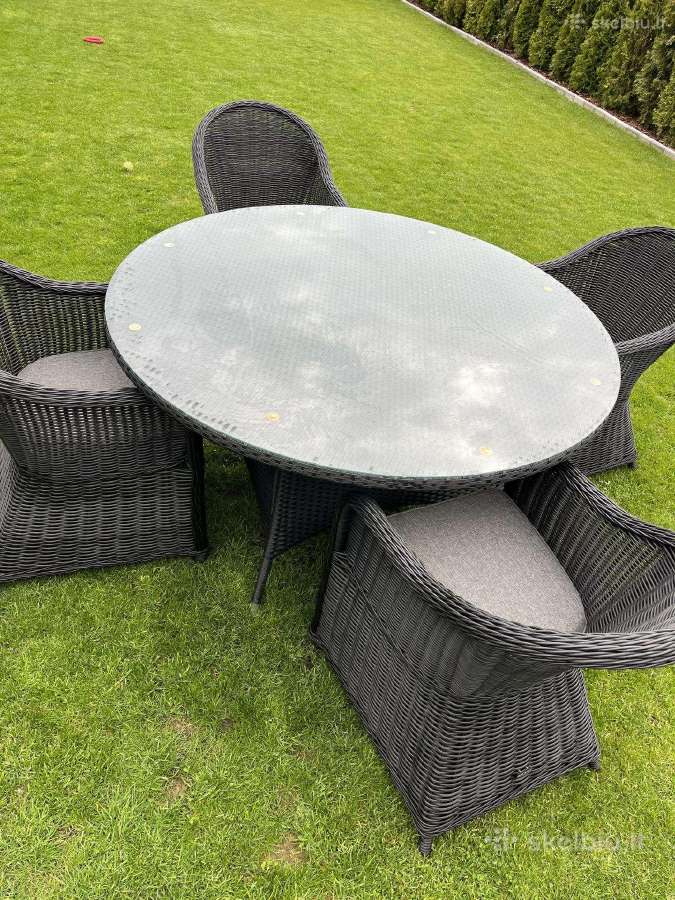Pintas denoord ratano lauko baldų komplektas - nuotraukos Nr. 2