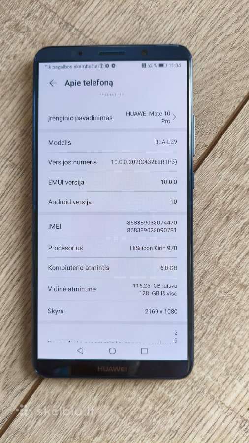 Huawei Mate 10 Pro 6/128 GB - nuotraukos Nr. 3