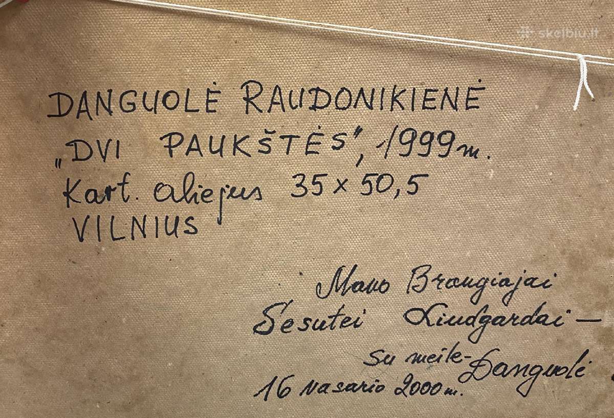 Paveikslas Danguolė Raudonikienė “Dvi paukštės - nuotraukos Nr. 4