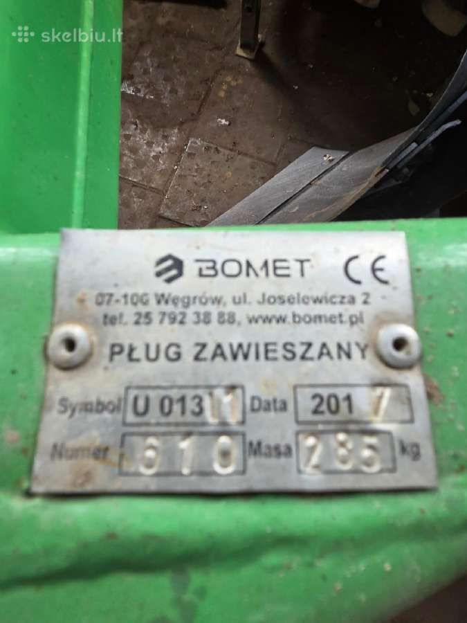Bomet U013/1 Lyra 3 korpusų plūgas - nuotraukos Nr. 4