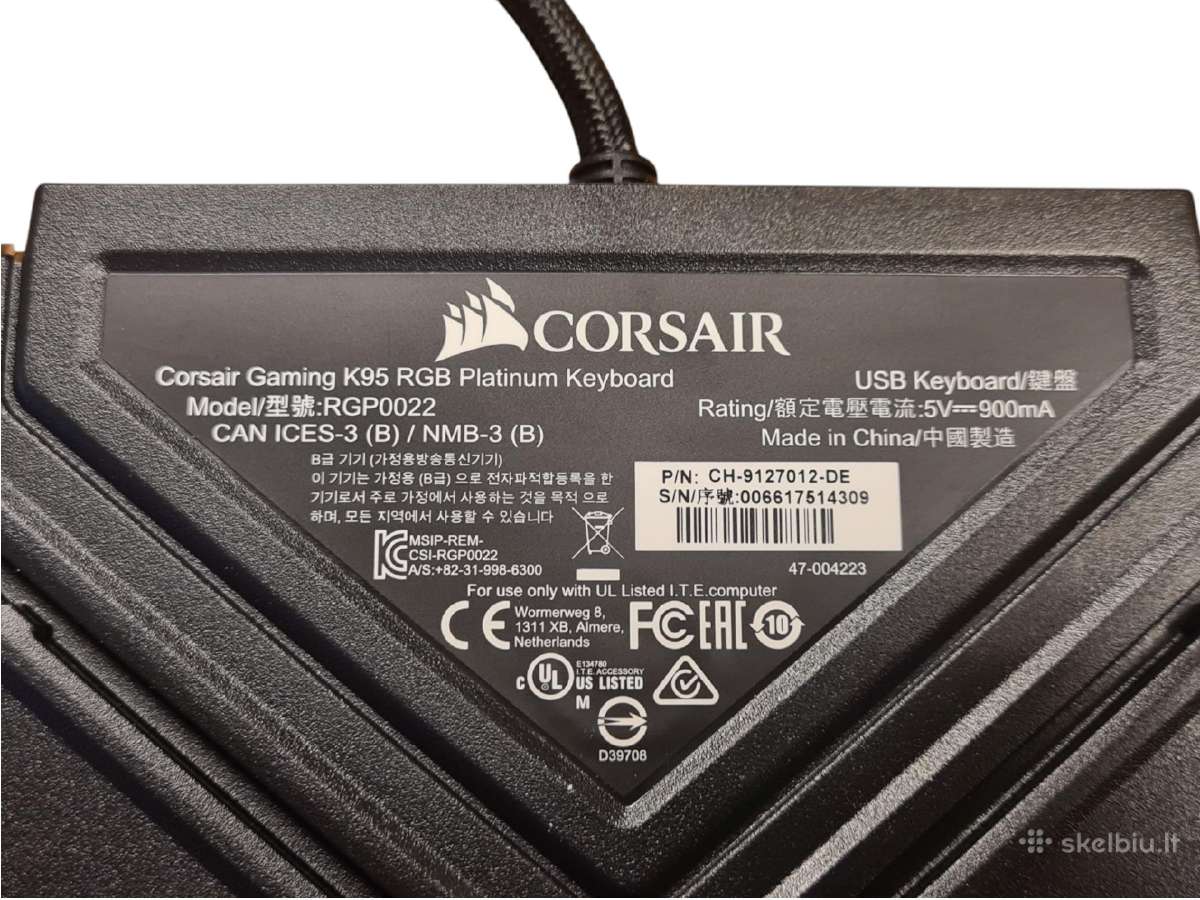 Corsair K95 Rgb Platinum Mechanical Gaming Keyboar - nuotraukos Nr. 11