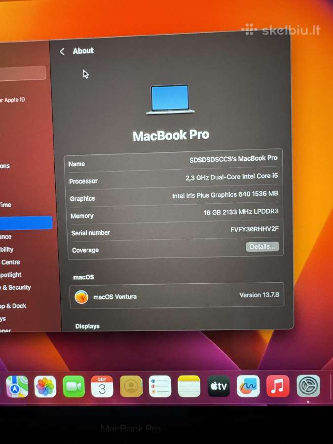 MacBook Pro 2017 - nuotraukos Nr. 5