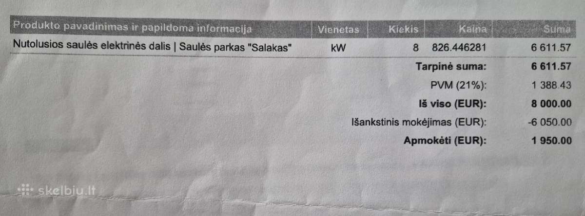 Parduodu nutolusę saulės elektrinės dalį - nuotraukos Nr. 2