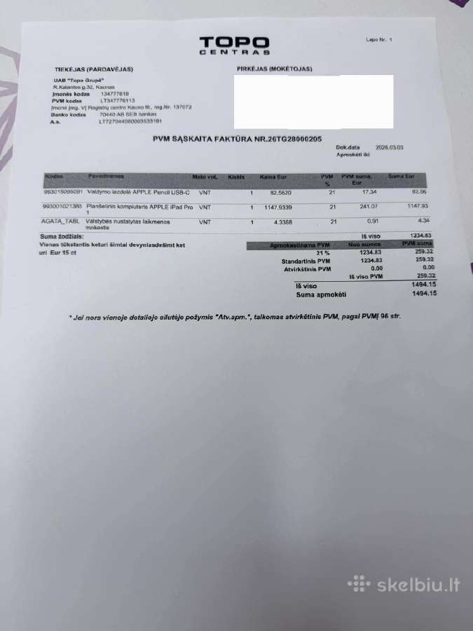 Naujas! iPad Pro 11 M5 (256gb). Siunčiame - nuotraukos Nr. 5