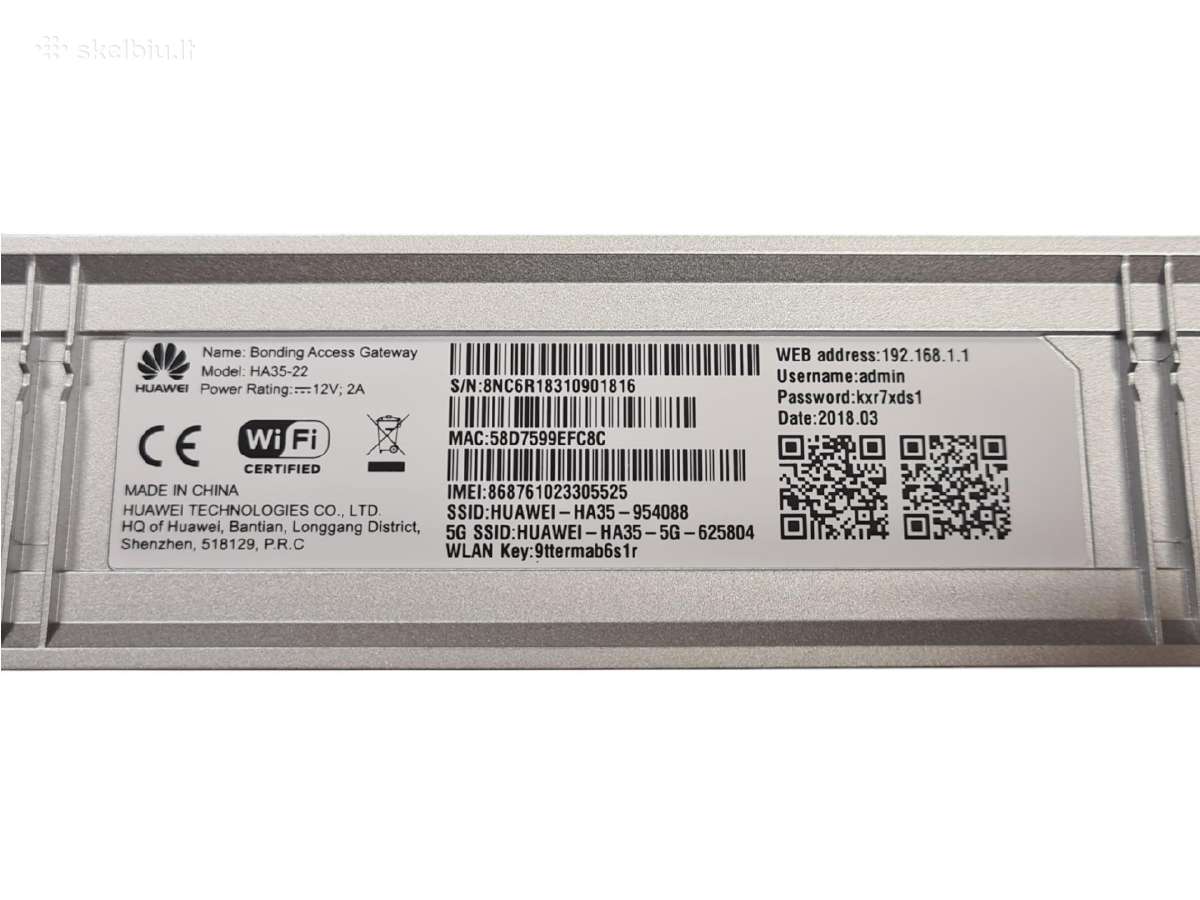 Huawei Ha35-22 4G maršrutizatorius (Ekspo) +6mėn. - nuotraukos Nr. 7