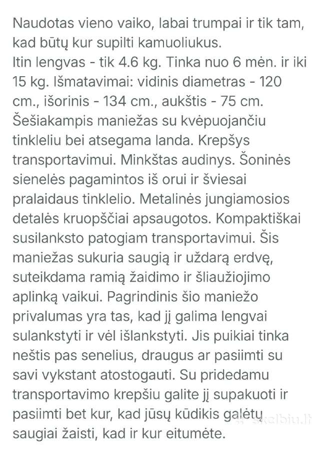 Žaidimų maniežas - nuotraukos Nr. 9