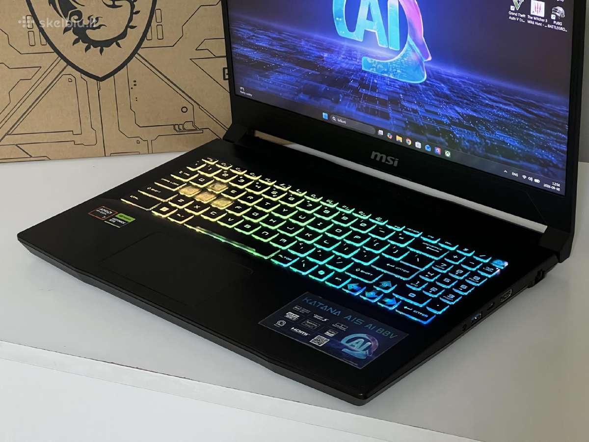 Parduodamas Msi Katana su Rtx 4060, Ryzen 7, 1tb. - nuotraukos Nr. 4