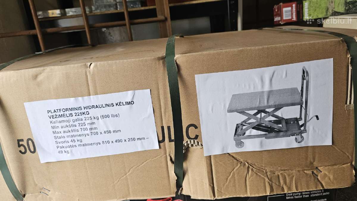 Platforminis hidraulinis kėlimo vežimėlis 225kg - nuotraukos Nr. 4