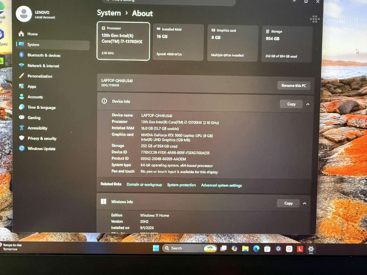Lenovo Loq 17 Rtx 5060 - nuotraukos Nr. 6