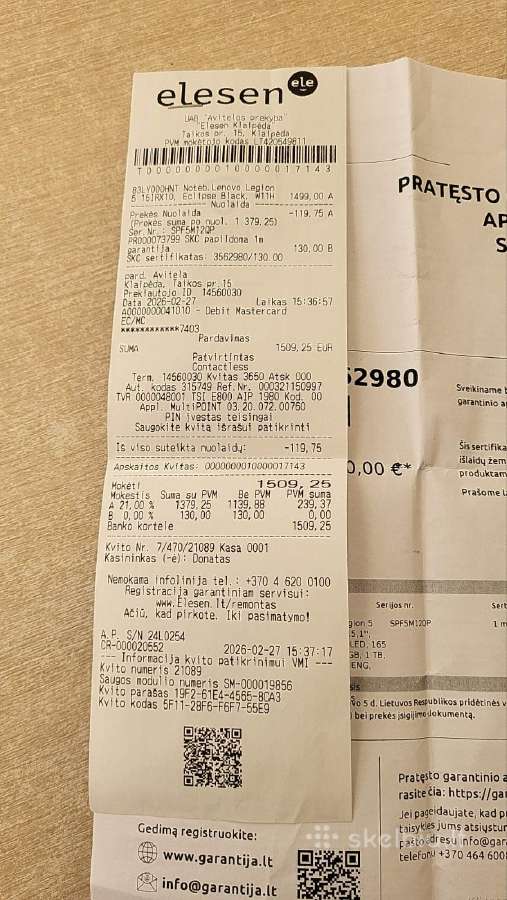 Lenovo i7-13650hx/24gb/2tb SSD/rtx 5060/garantija - nuotraukos Nr. 3