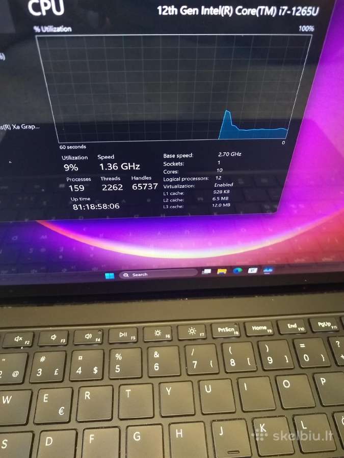 Surface laptop i7-1265u/32/1tb/2k touch - nuotraukos Nr. 4
