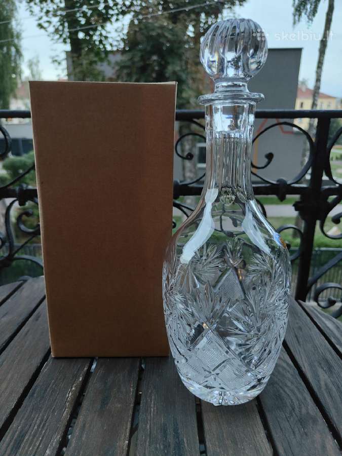 Krištolinis grafinas-talpa 1litras.naujas - nuotraukos Nr. 15
