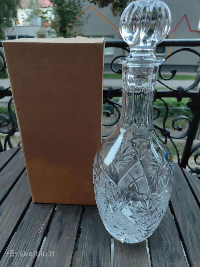 Krištolinis grafinas-talpa 1litras.naujas - nuotraukos Nr. 13
