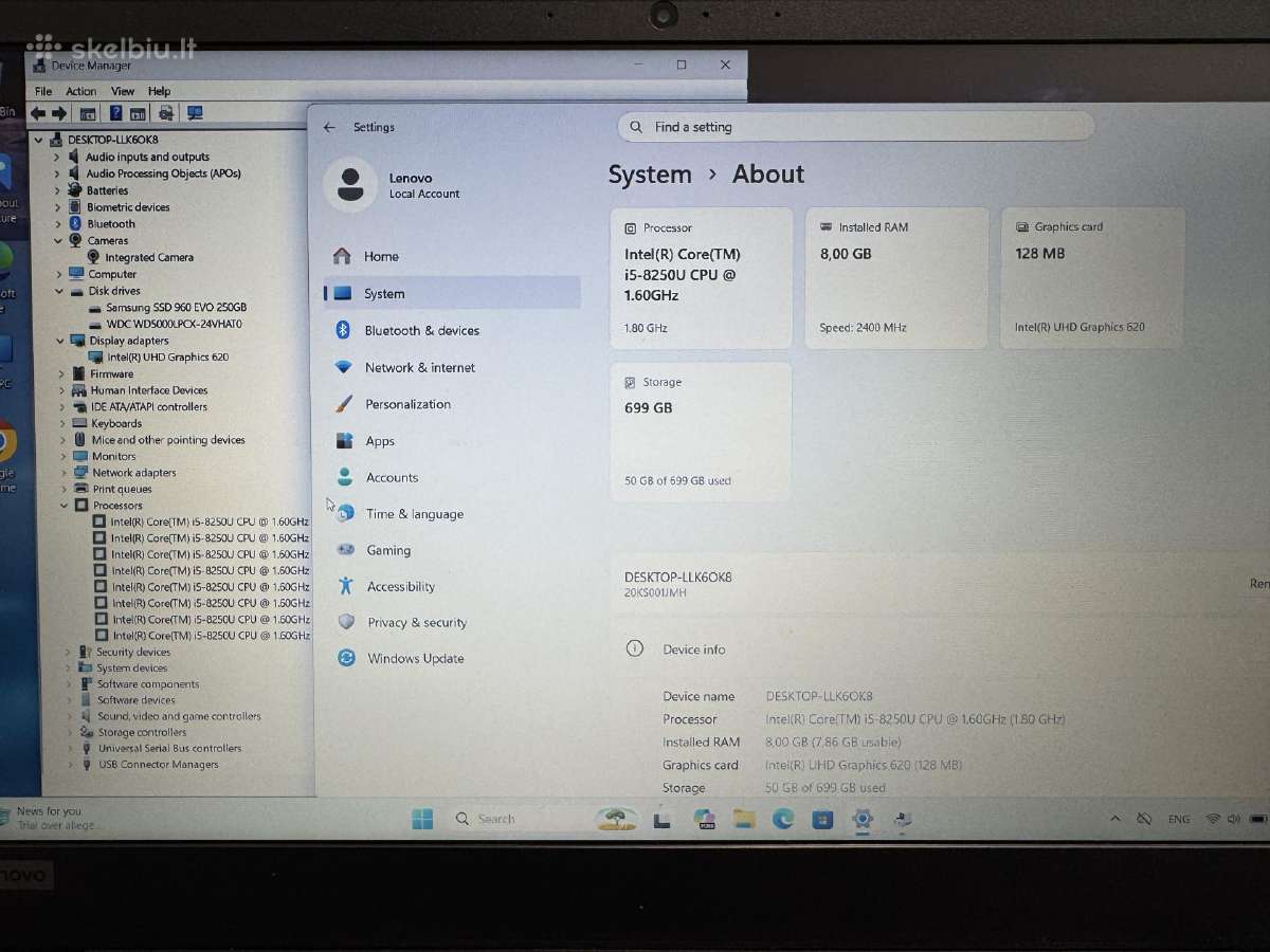 Lenovo Thinkpad E580 - nuotraukos Nr. 4