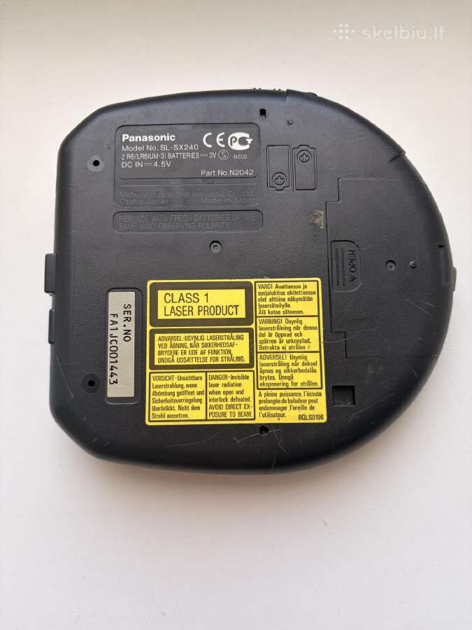 Panasonic SL-sx240 nešiojamas CD grotuvas Discman - nuotraukos Nr. 3