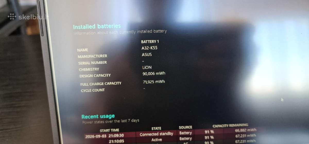 Asus Tuf 17, Ryzen 9 7940, 1 TB SSD, Rtx 4070 8gb - nuotraukos Nr. 20