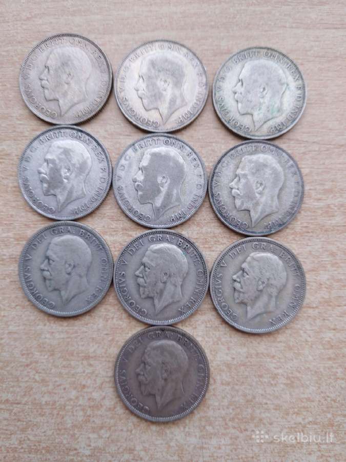 Sidabrinės Angliškos monetos - nuotraukos Nr. 2
