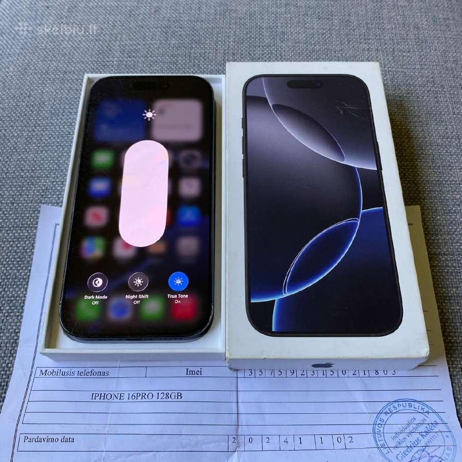 Apple iPhone 16 Pro 128gb Black Titanium - nuotraukos Nr. 5