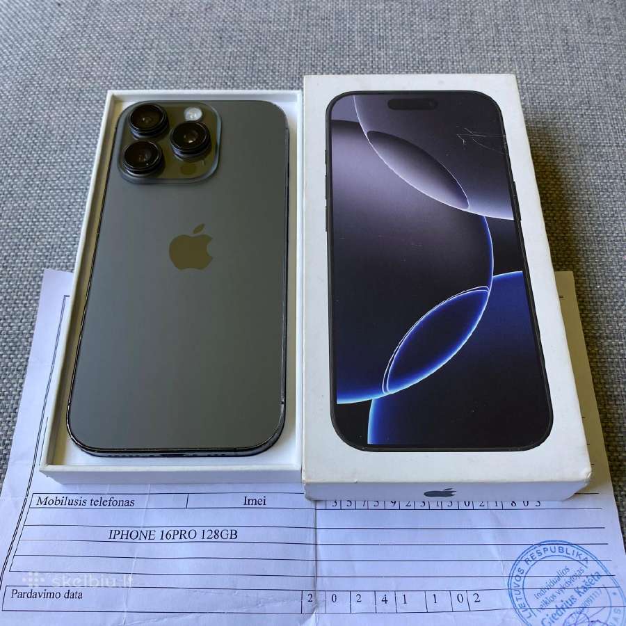Apple iPhone 16 Pro 128gb Black Titanium - nuotraukos Nr. 6