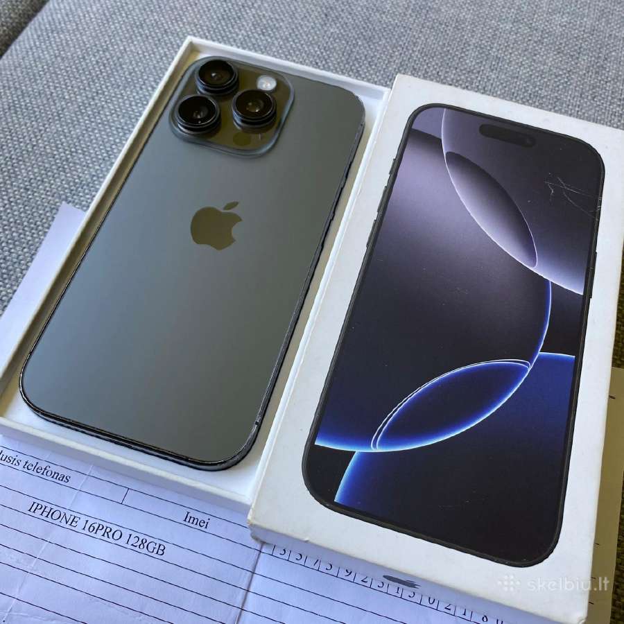 Apple iPhone 16 Pro 128gb Black Titanium - nuotraukos Nr. 7