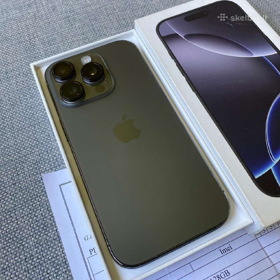 Apple iPhone 16 Pro 128gb Black Titanium - nuotraukos Nr. 8
