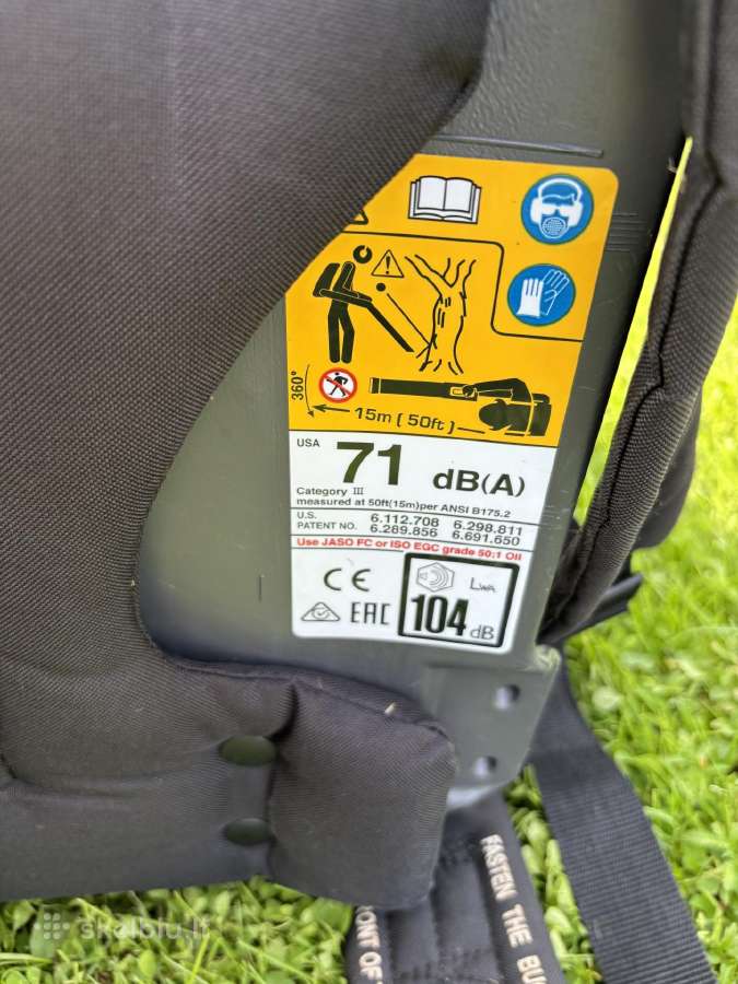 Lapų pūstuvas husqvarna 570 BTS - nuotraukos Nr. 18