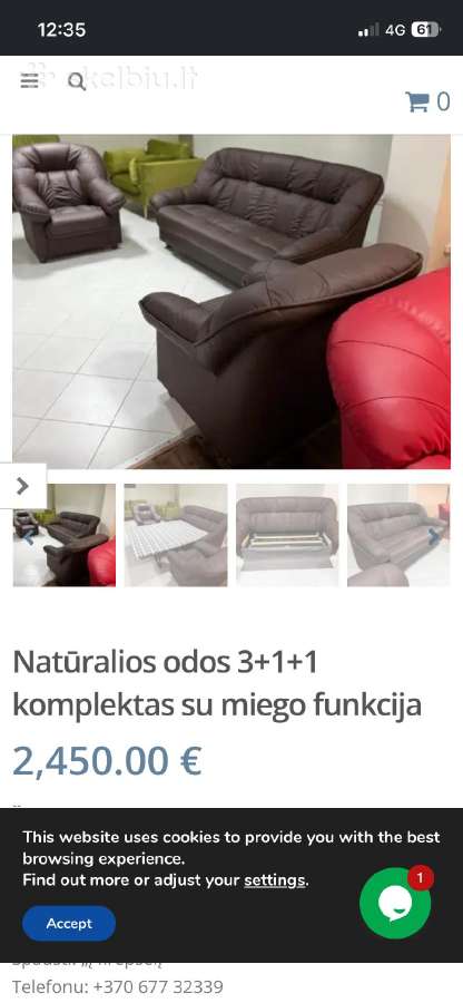 Odinei sofa ir foteliai Vokiečių gamybos - nuotraukos Nr. 4