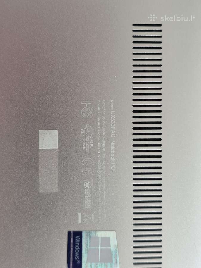 Asus Zenbook 15" Ux533fac - nuotraukos Nr. 3