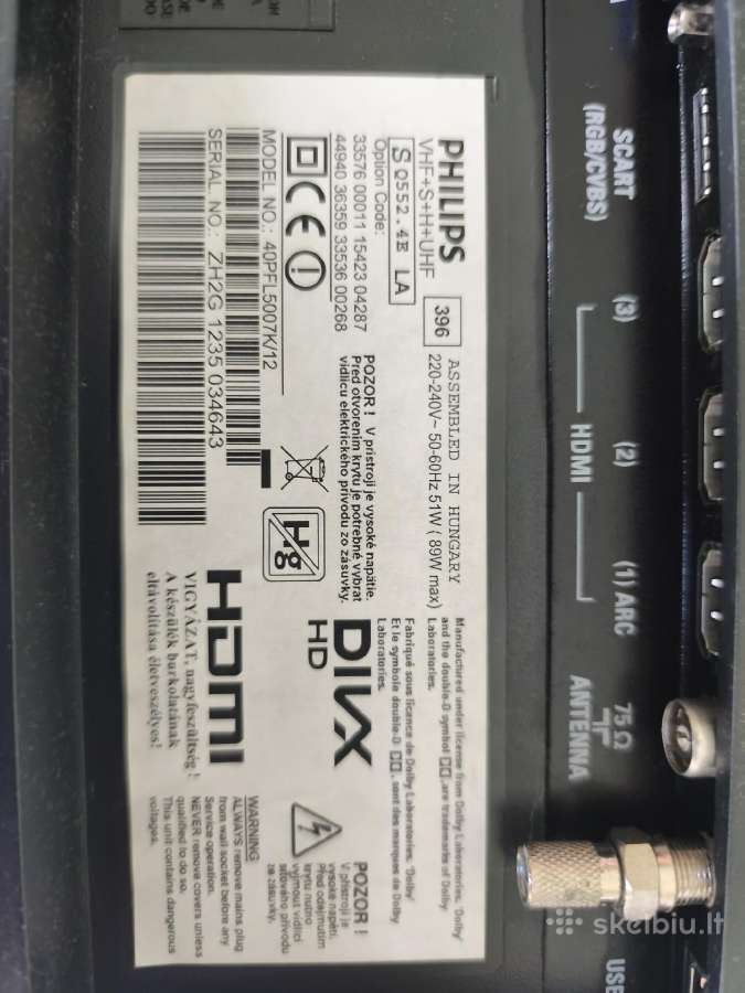 Philips 40pfl5507k/12, 40" Full HD LED - nuotraukos Nr. 2