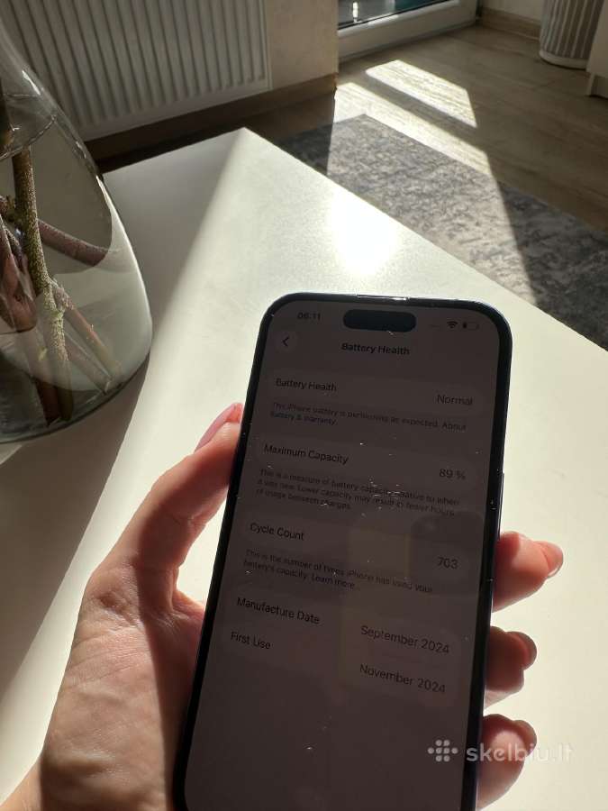 iPhone 16 128gb Melynos spalvos - nuotraukos Nr. 6