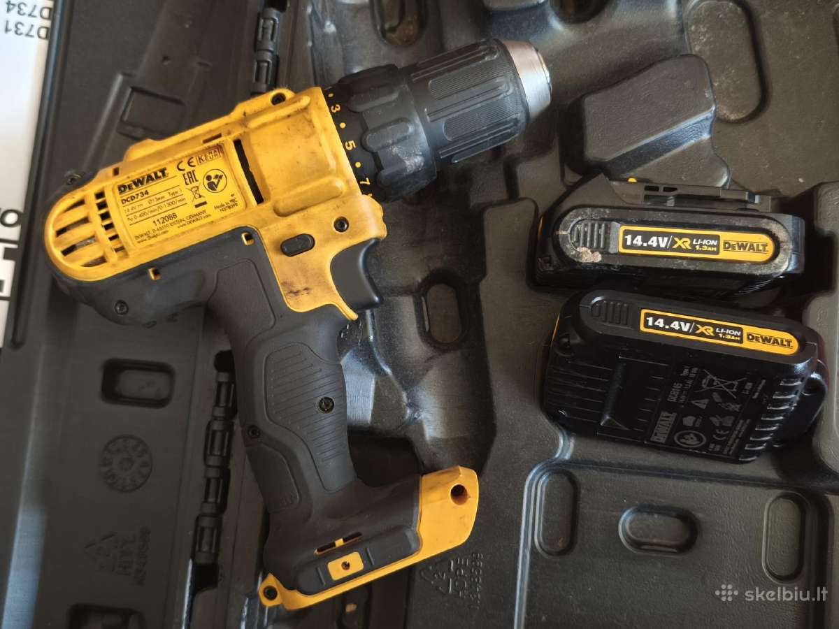 Dewalt suktukas 14.4v 2x akumai - nuotraukos Nr. 5