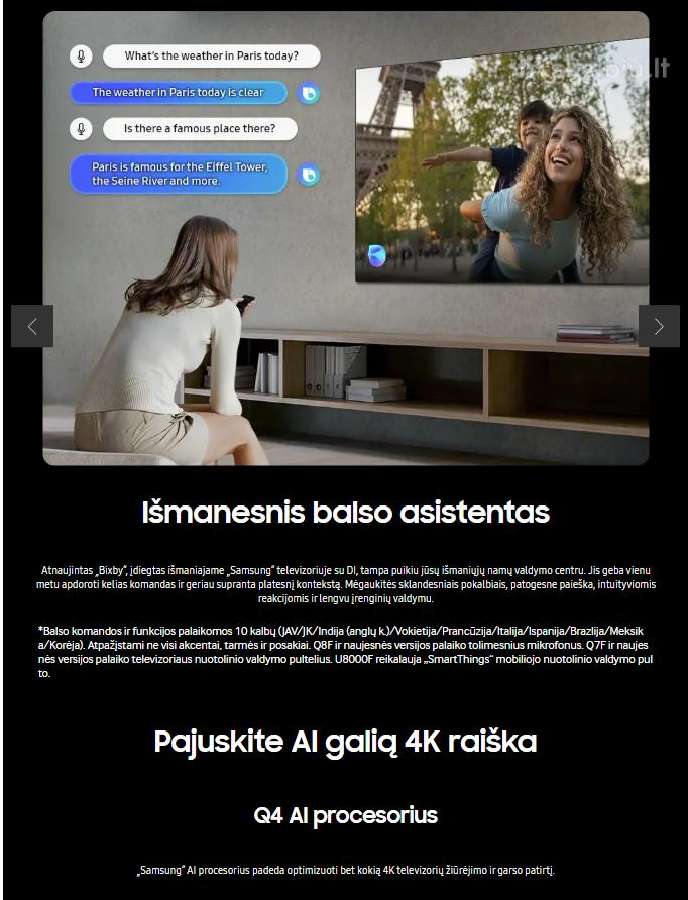 Smart TV 55" Samsung Qe55q7faauxxh - nuotraukos Nr. 4