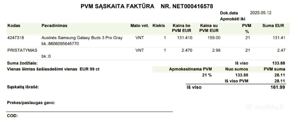 Samsung galaxy buds 3 pro - nuotraukos Nr. 5